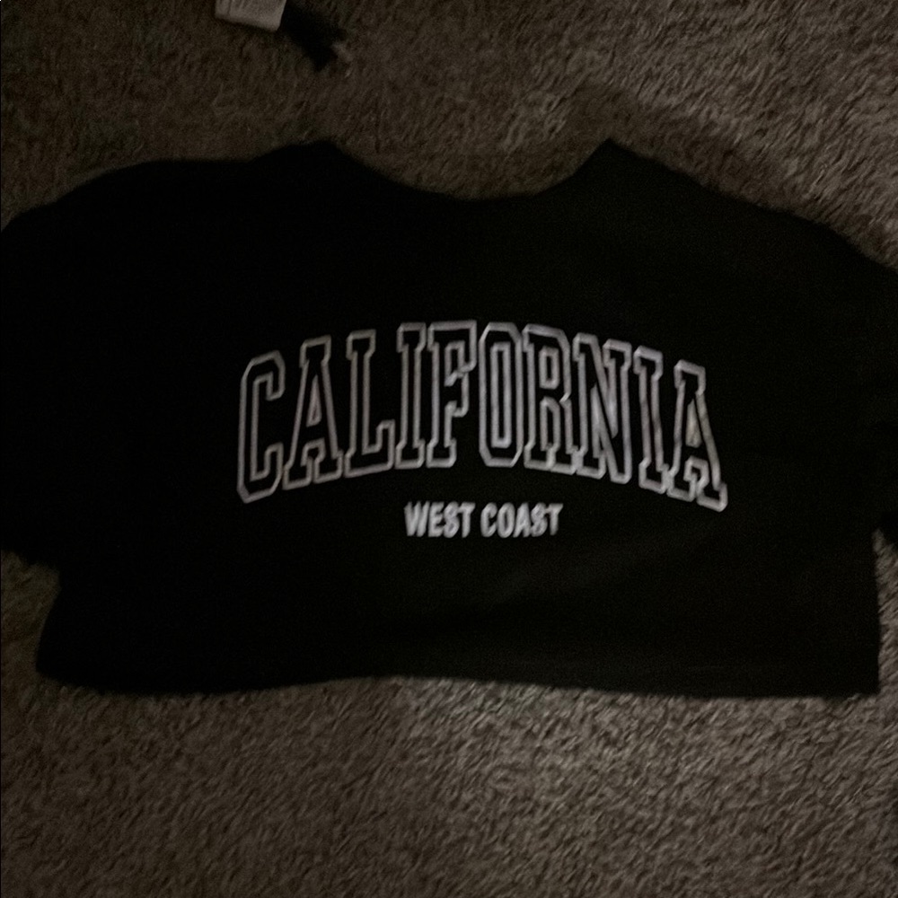Black California West Coast Crop Top